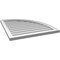 Ekena Millwork Quarter Round Top Right Surface Mount PVC Gable Vent w/ 2"W x 2"P Brickmould Sill Frame, 28"W x 32"H GVPQR28X3203SN - alternate 2